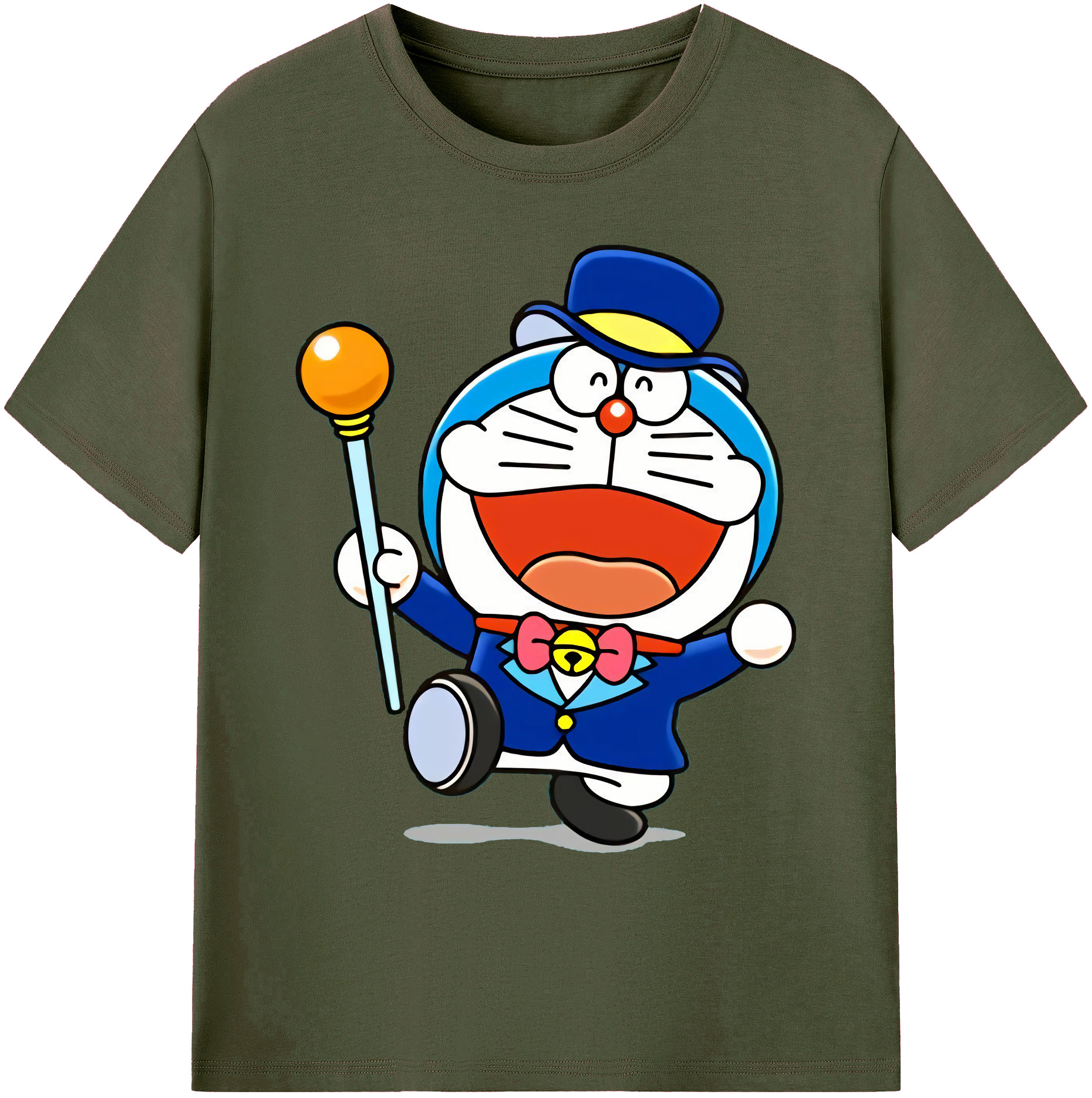 （画像用） ドラえもん Doraemon 綿100％ メンズ半袖Tシャツ｜肌触りやわらか＆通気性